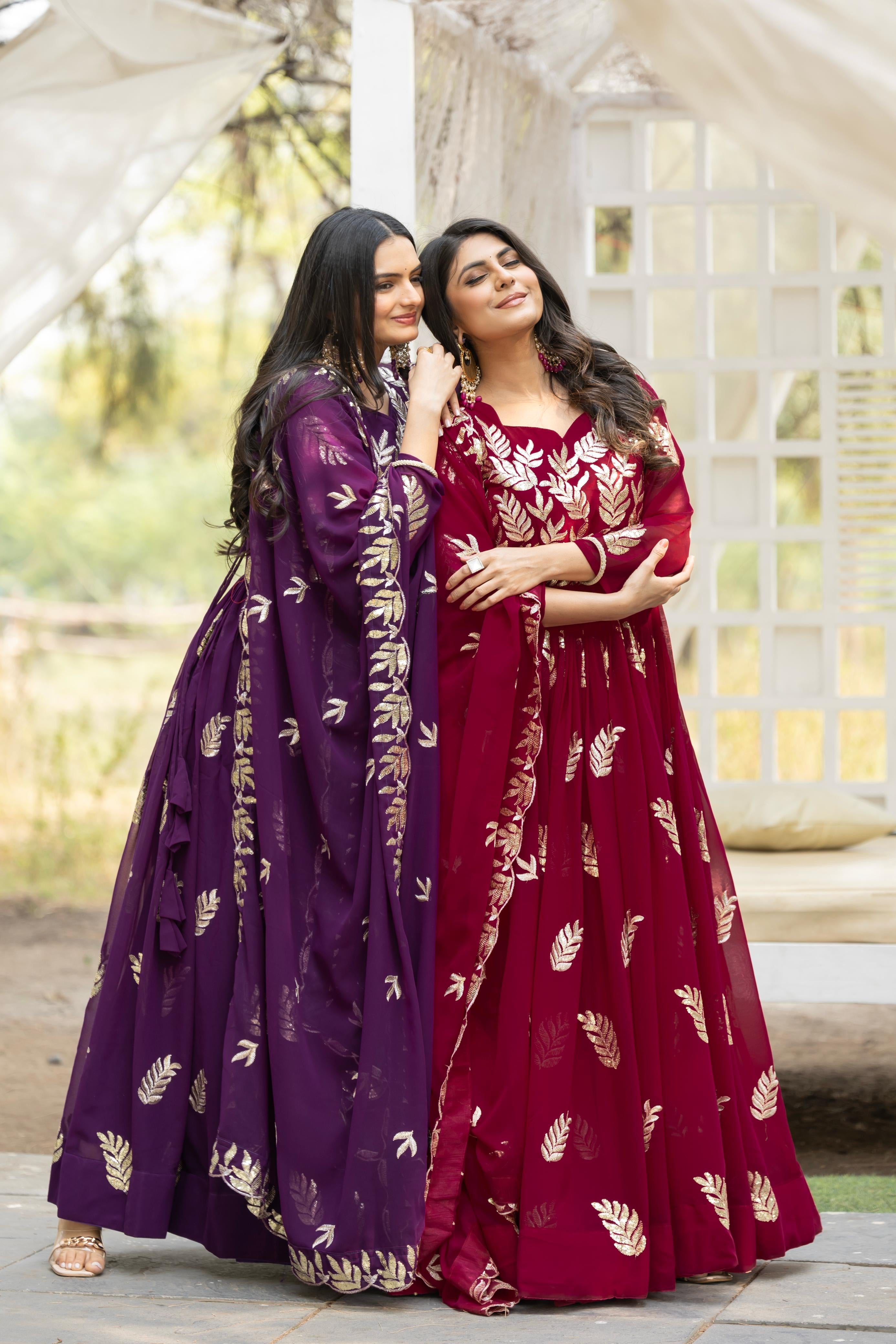 Zara x Sara Festive Long Gown With Dupatta