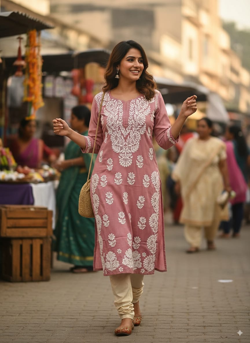 Beautiful Side Daman Heavy Work Kurti