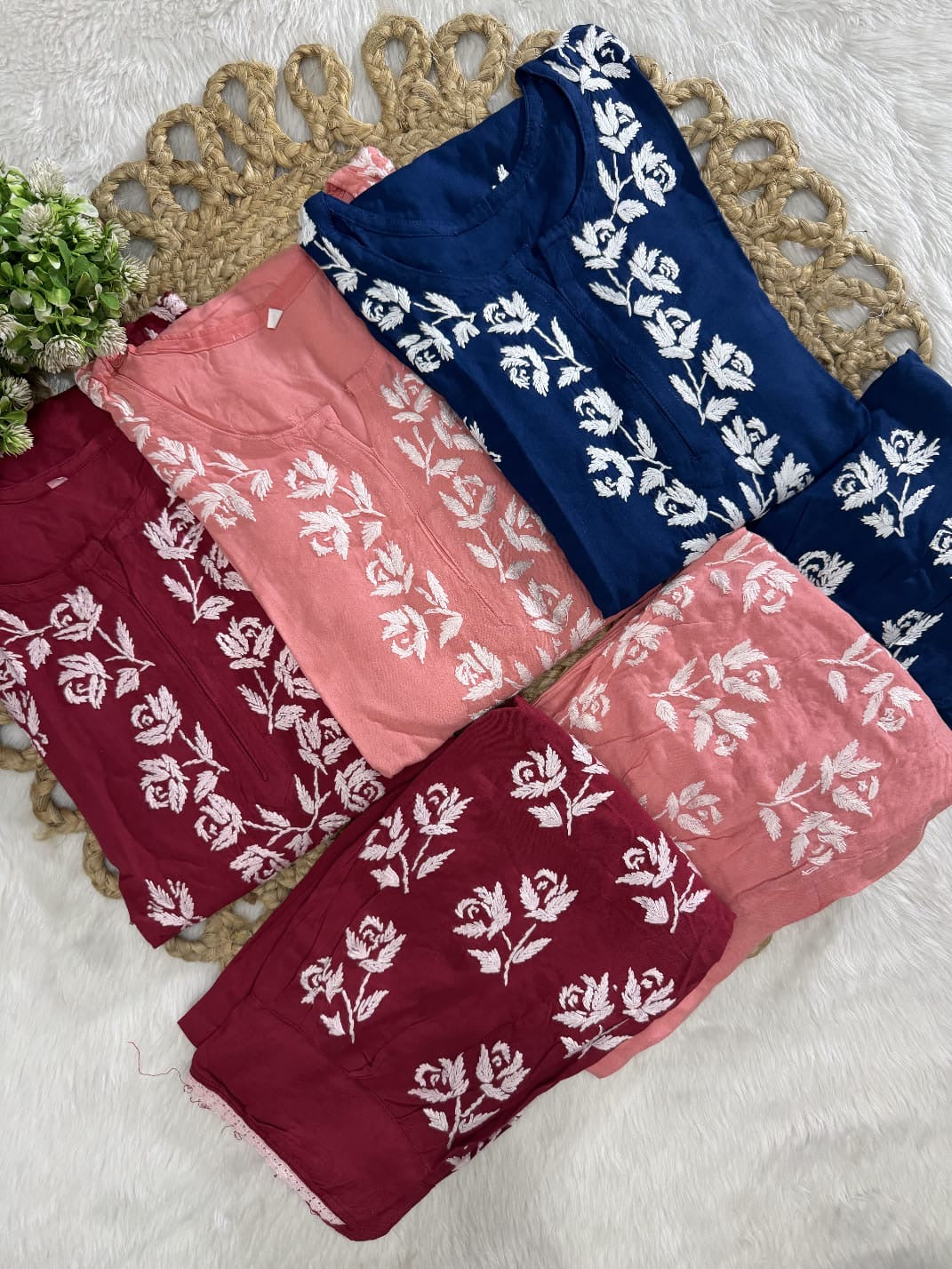 Afghani Concept Heavy embroidery chikankari combo