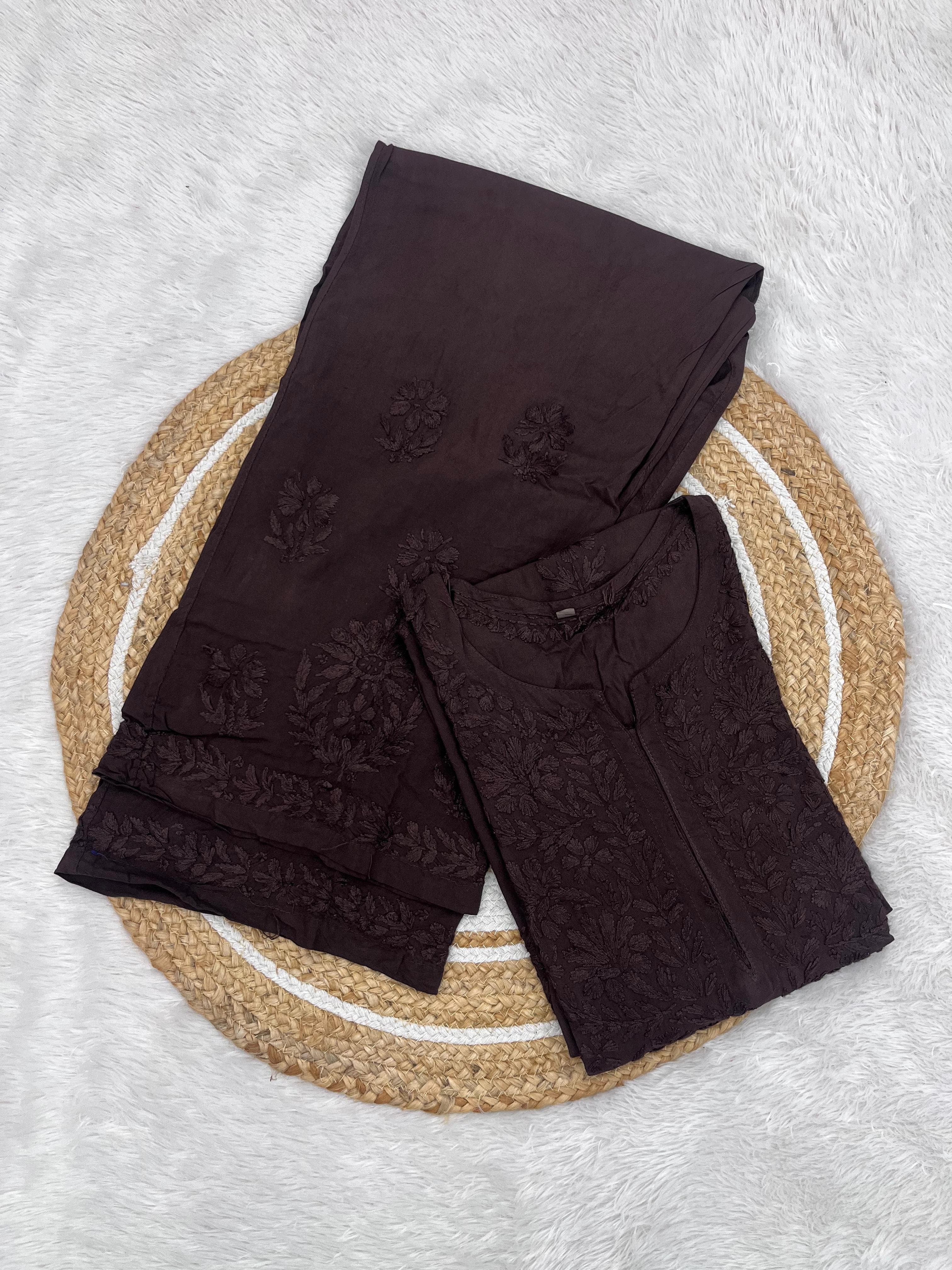 Rangrez Dark Shades Rayon Dyed Kurta Plazzo