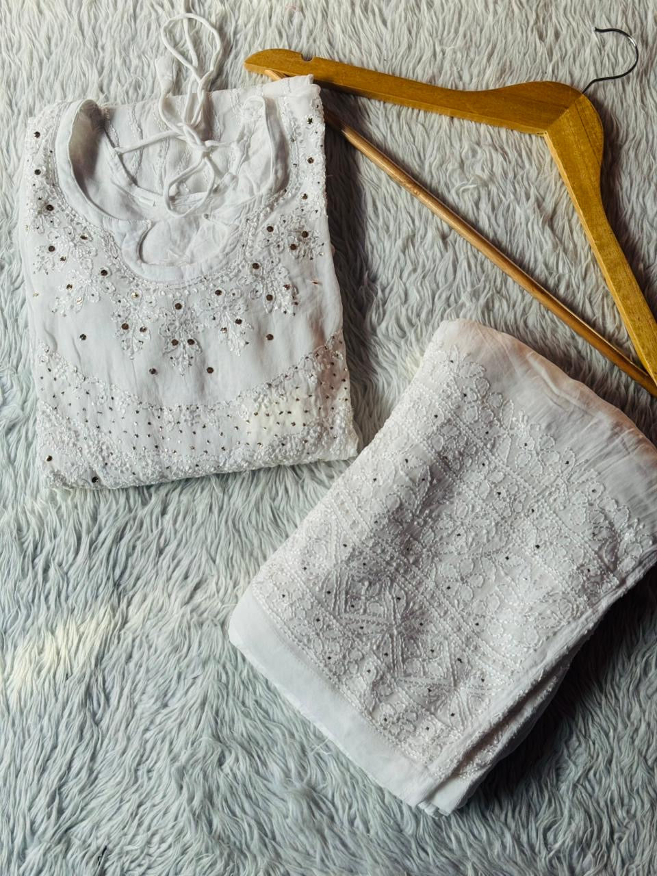 Hania Viscose Lining Kurta with Handworked Pant