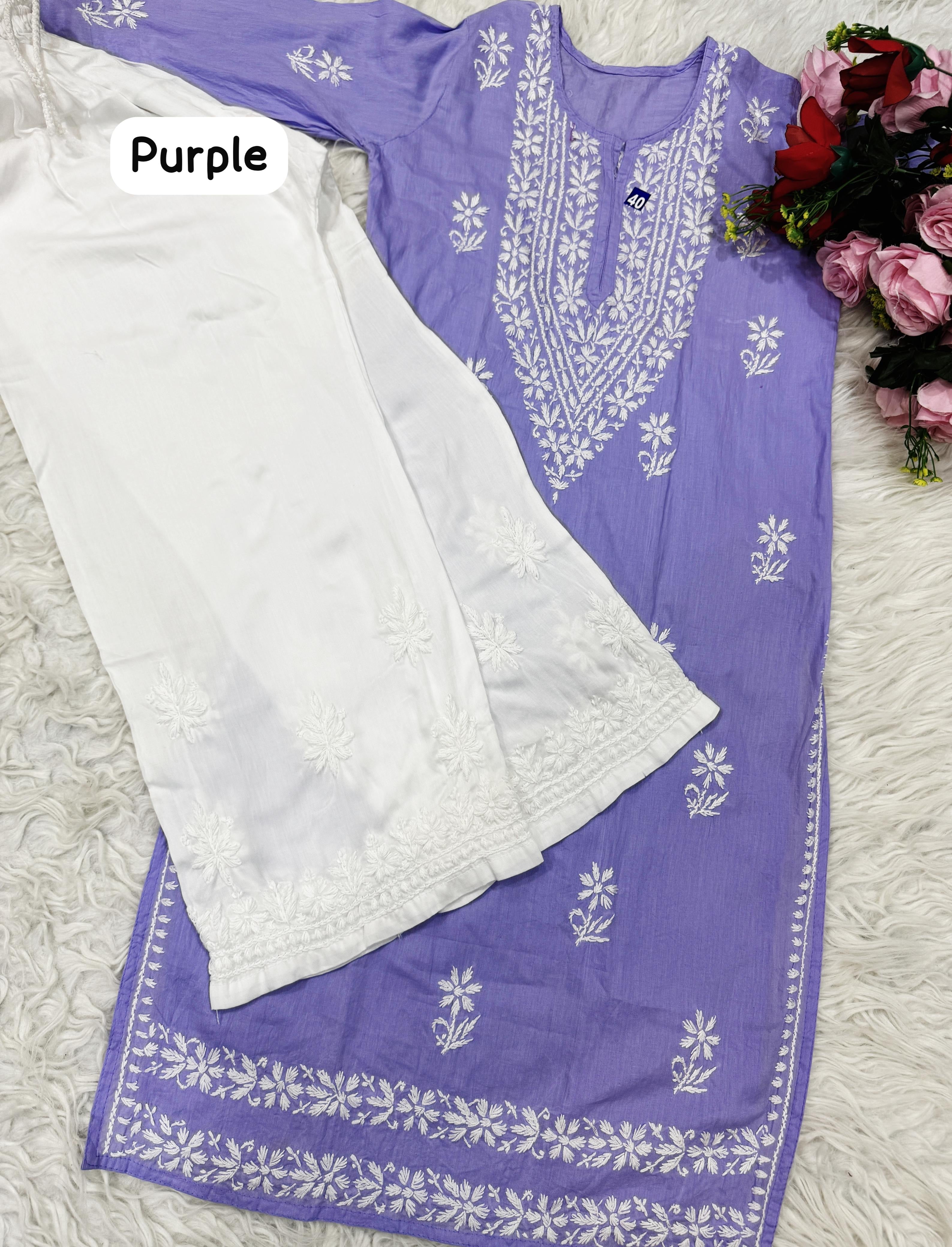 Soft Daman Mul Kurti And Plazzo combo