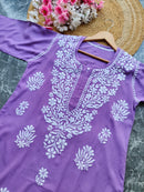 Soft Rayon Long Handwork Kurtis