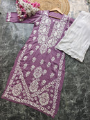Heavy Modal Pure Work Embroidery Kurta