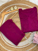 Heavy Work Soft Dyeable modal Plazzo set