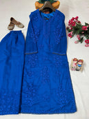 Zara Navy Blue Soft Georgette 2pc Set