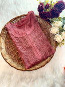 Organza Dyes Kurta Handcrafted With inner