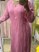 Comfortable Stylish chikankari Soft Kurtis in pastel shades