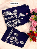 Modal Cotton Fine Embroidery Work Stylish Shirt Pant