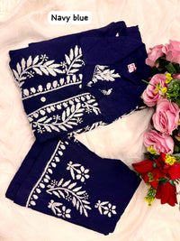 Modal Cotton Fine Embroidery Work Stylish Shirt Pant