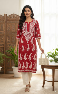 3D Muslin Batson Edition Kurta