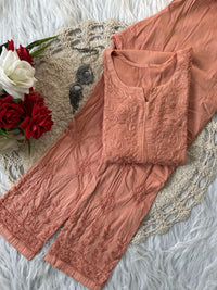 Crafted Matching Kurti & Pant Dyed Set