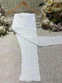 Upto 50 waist Hand embroidery Free Size Pant