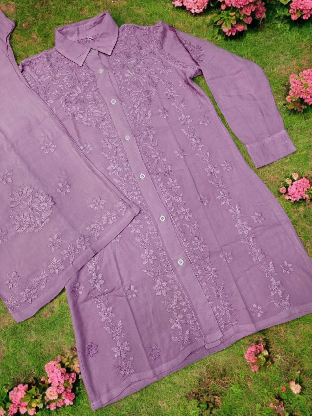 Shirt Style rayon co-ord