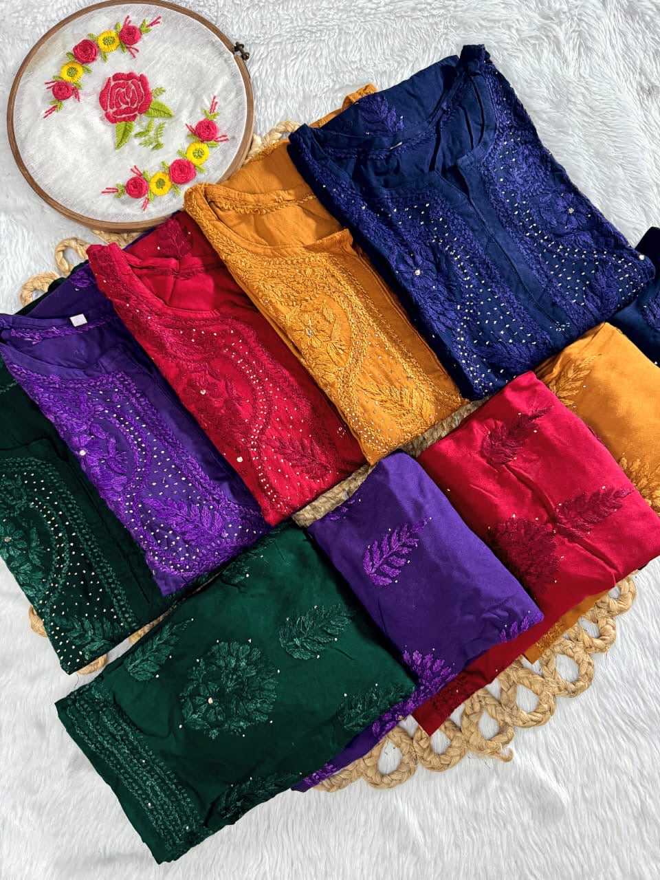 Zoya Rayon Muqaish Plazzo Combo 2pc