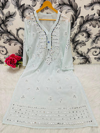 Heavy Gala Daman Mirror Kurta with inner