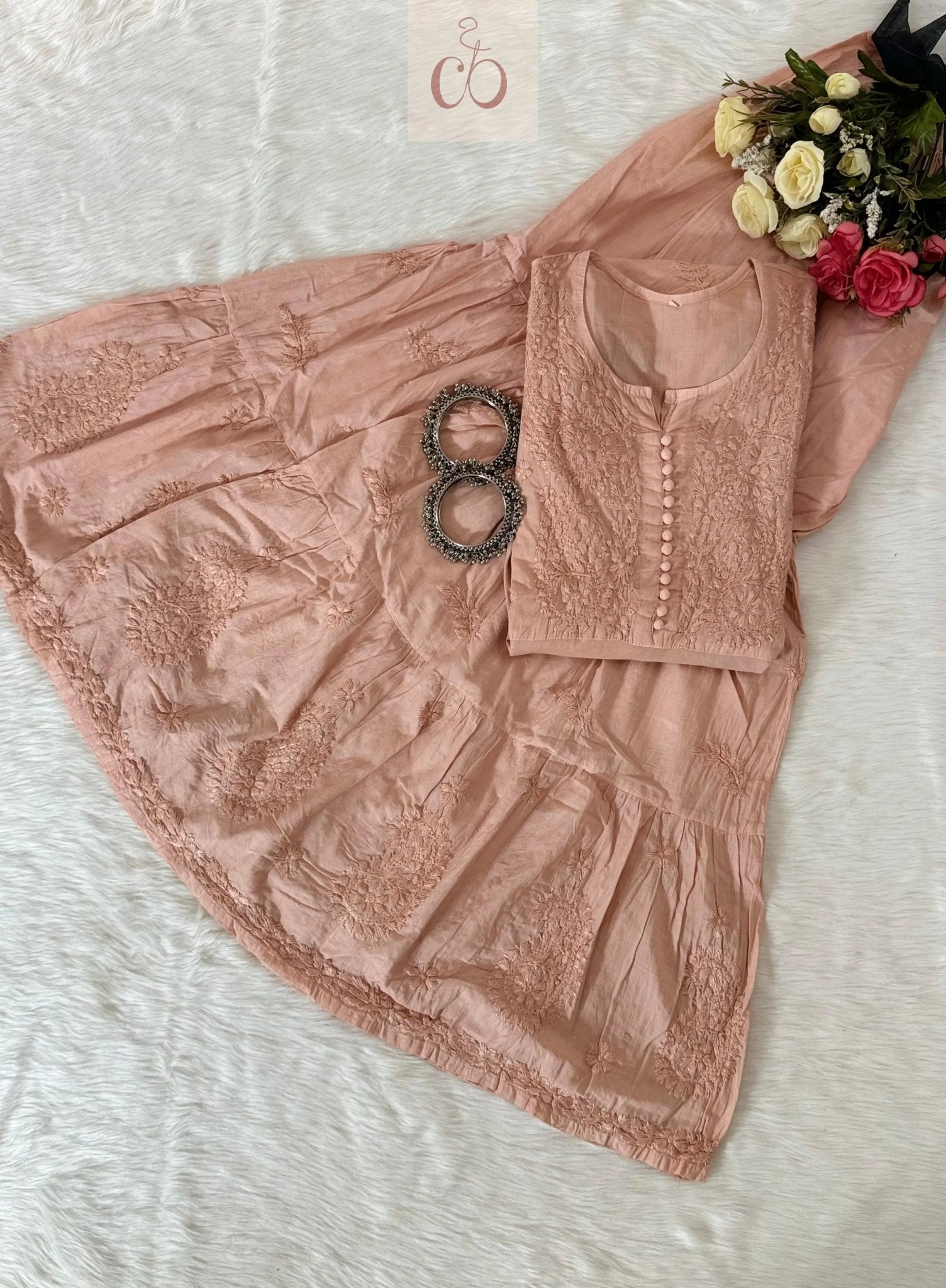 2 Layer Gharara Combo Mul Mul - chikankariofficial