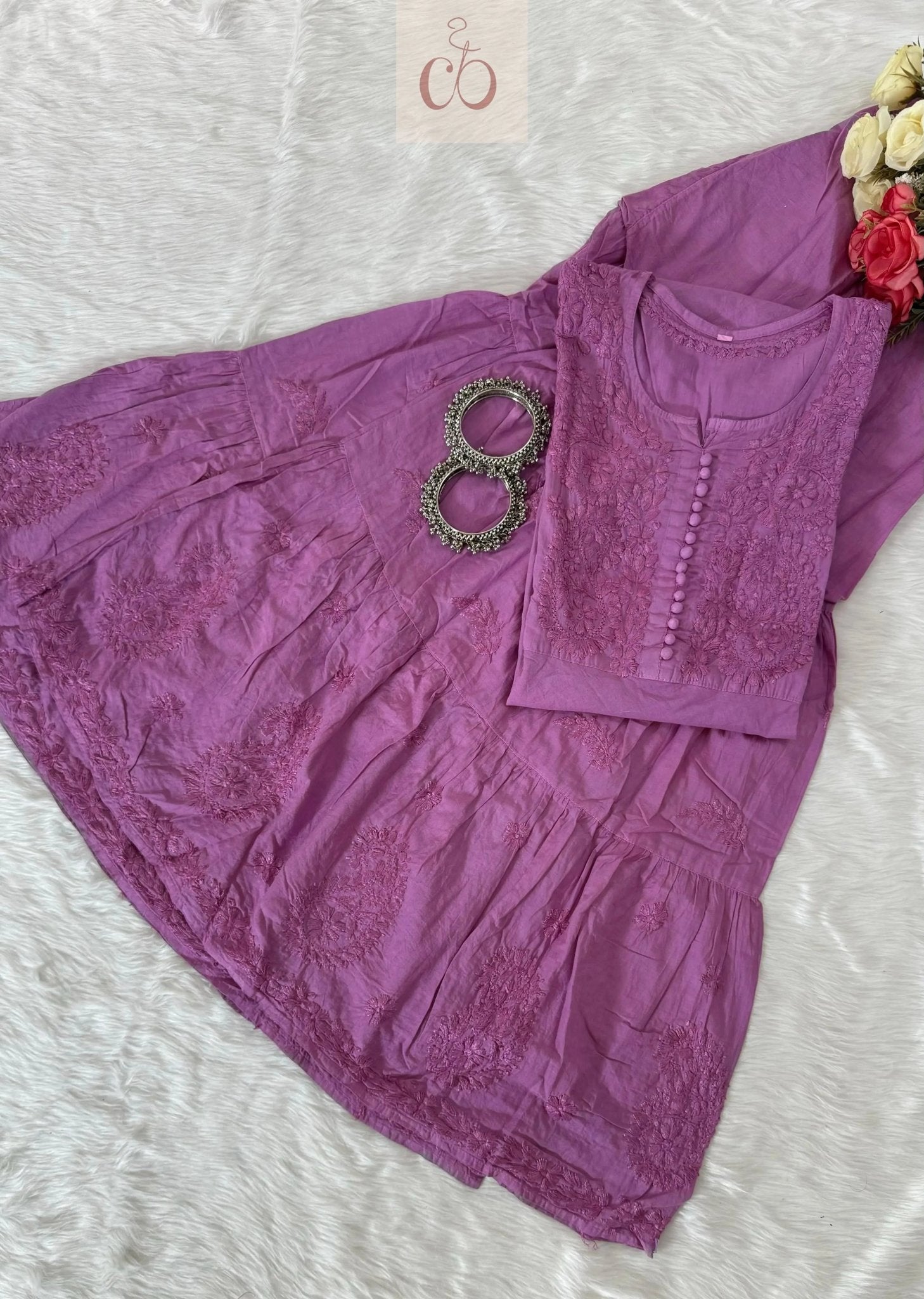 2 Layer Gharara Combo Mul Mul - chikankariofficial