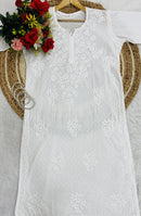 Premium Dobby Cotton Dyeable Dual Shade Kurtas With Free size Pant