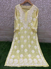 3d Base Work Fancy Kurti pure Masleen