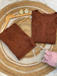 Heavy Work Soft Dyeable modal Plazzo set