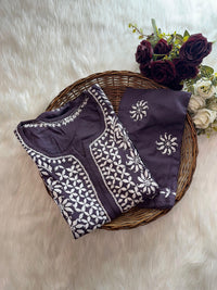 Soft & Stylish Ghaspatti Work kurta Plazzo