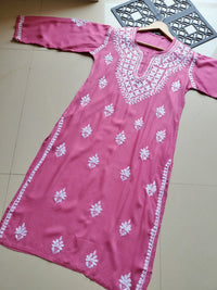 Long soft Regular Chikankari Kurtis