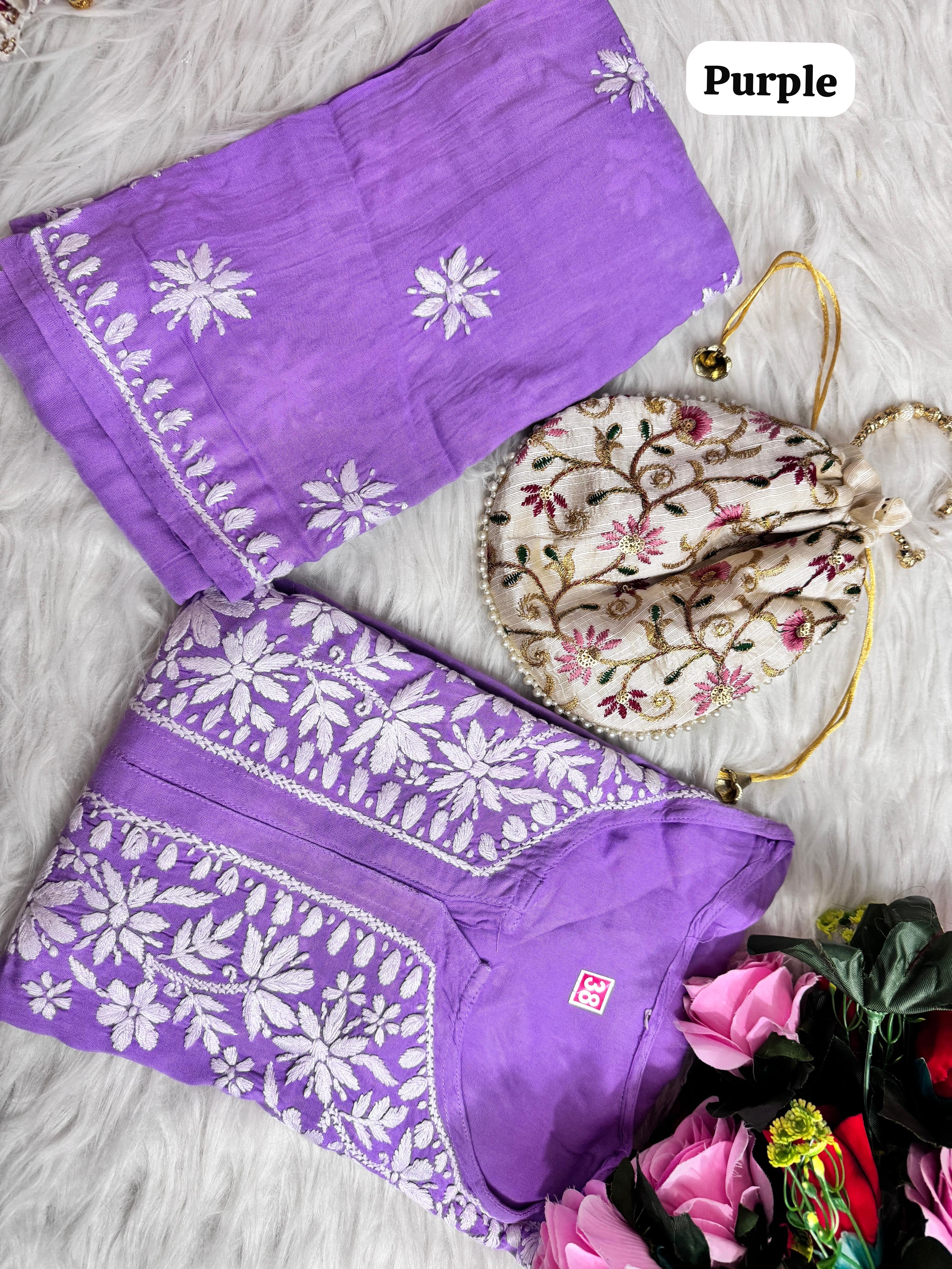 Heavy Handwork Kurti Combo with potli