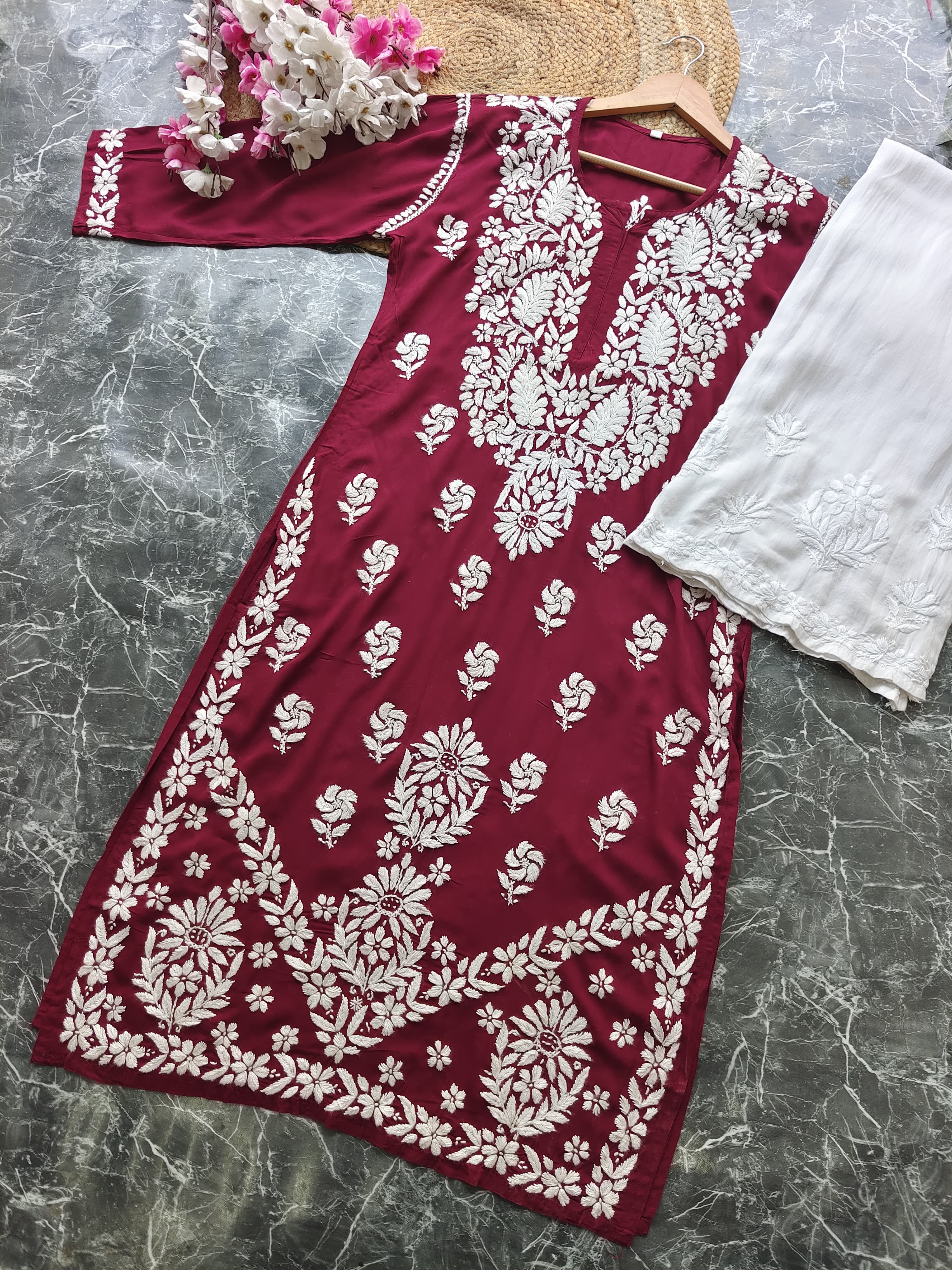 Heavy Modal Pure Work Embroidery Kurta