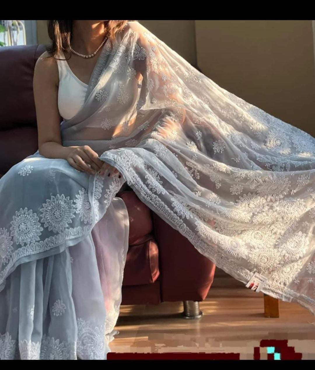 Buti Jalla palla georgette Saree with Blouse