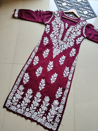 3D heavy Work Modal pure Cotton kurta