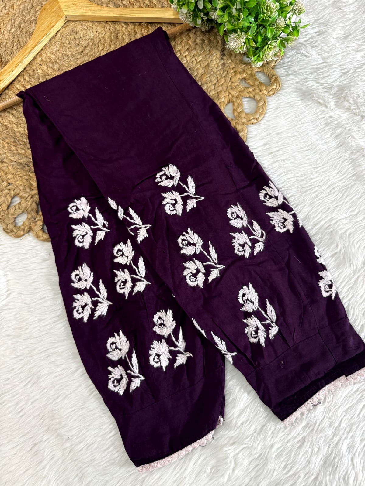 Afghani Concept Heavy embroidery chikankari combo