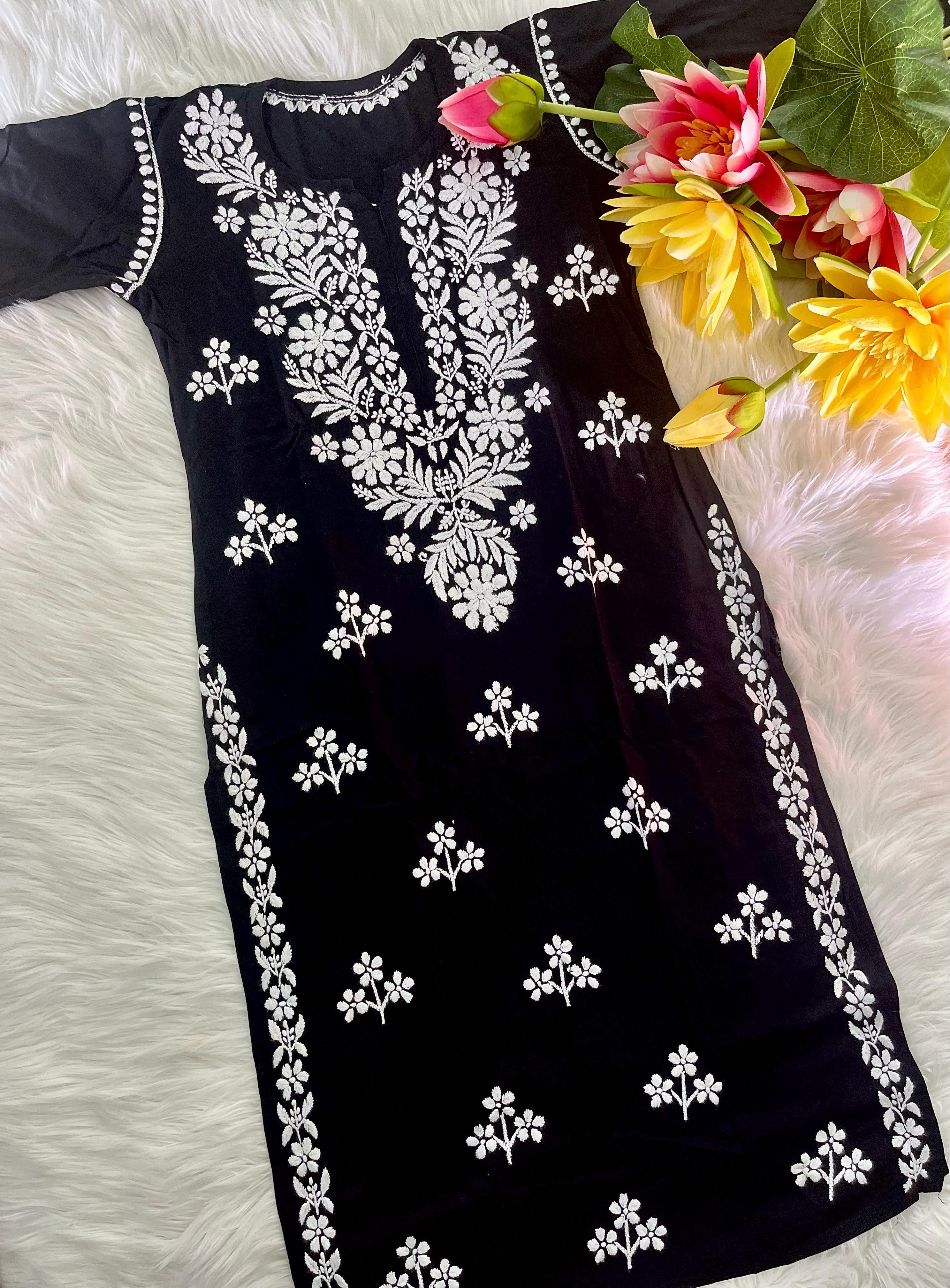 Rayon White hand embroidery combo