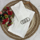 Lucknowi Chikankari Chanderi Rose Design Kurti & Plazo Set