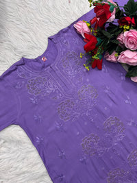 Rose Muqaish designer Kurta