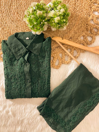 Tone To Tone Rayon Co-ord Shirt With Pant