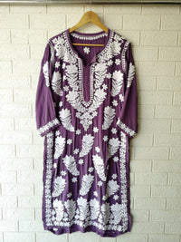 Creepe Silk Heavy work lucknowi Luxury Kurta