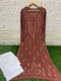 Heavy Viscose Front and Back side Worked Kurta