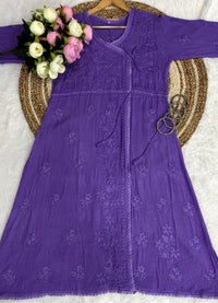 Ghas patti Hand rayon work dot Dori Angrakha