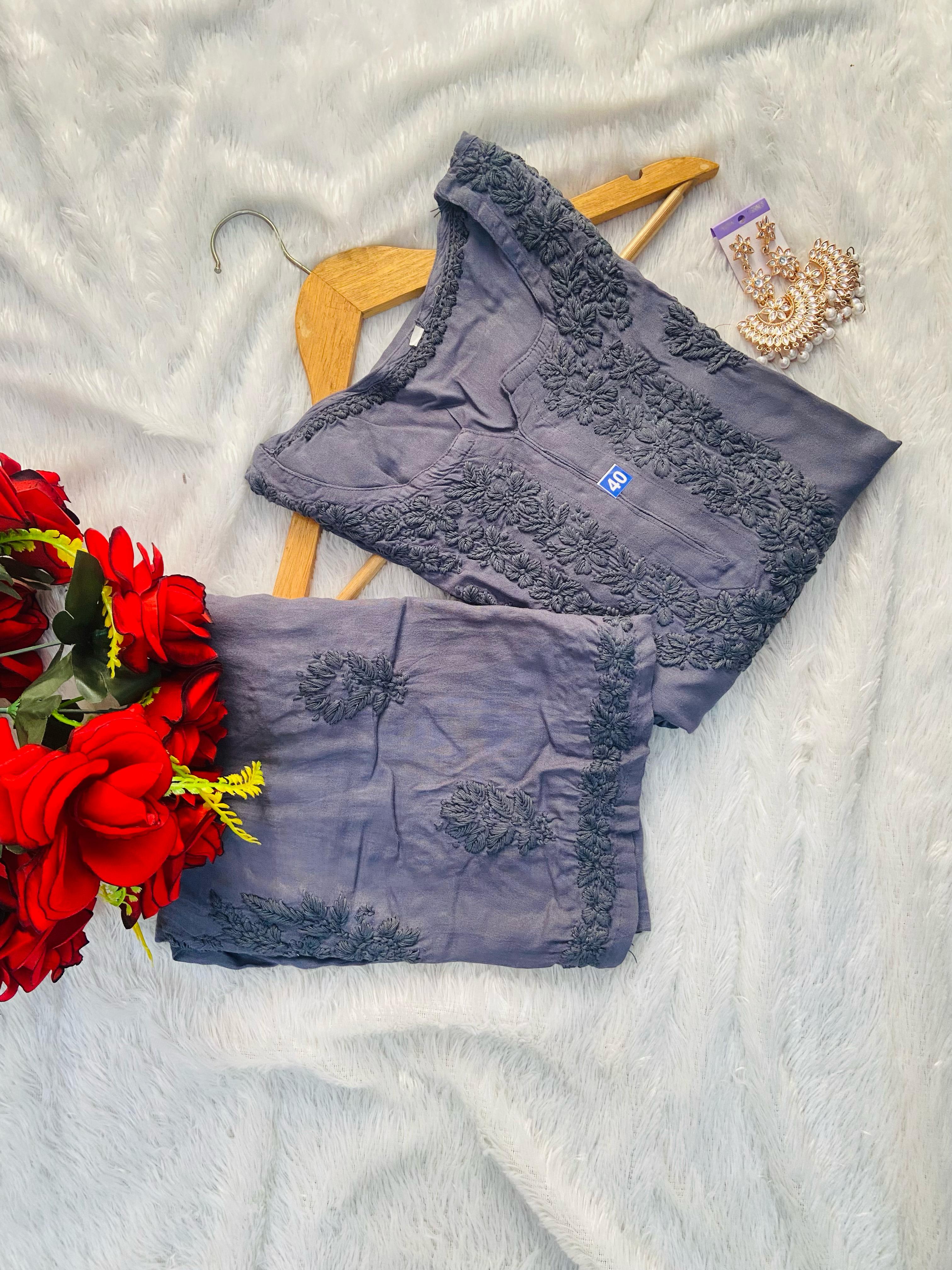 Soft Heavy tone to tone Rayon Handwork Combo