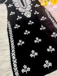 Rayon White hand embroidery combo