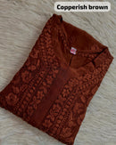 Pure 3d Work Creepe Heavy Designer Kurta