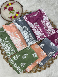 Modal Cotton Plazzo combo Fine rich Embroidery