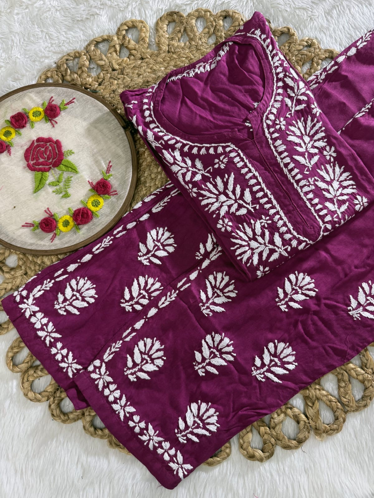 Rayon Short Kurta with pant