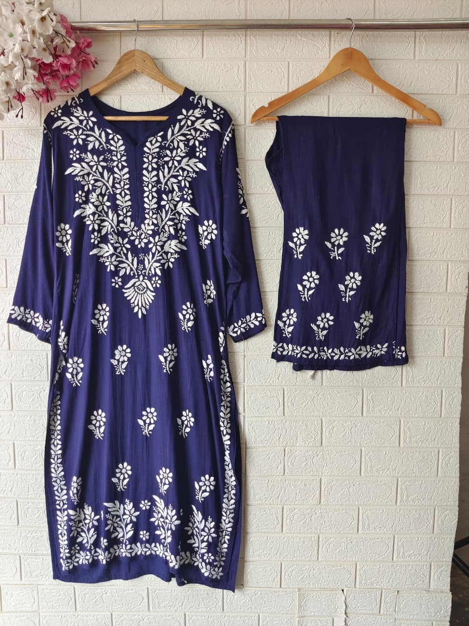 Premium fine chikankari work sets