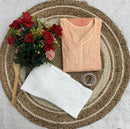 Premium Dobby Cotton Dyeable Dual Shade Kurtas With Free size Pant