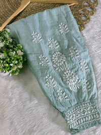 Chanderi Afghani Border Side less Set