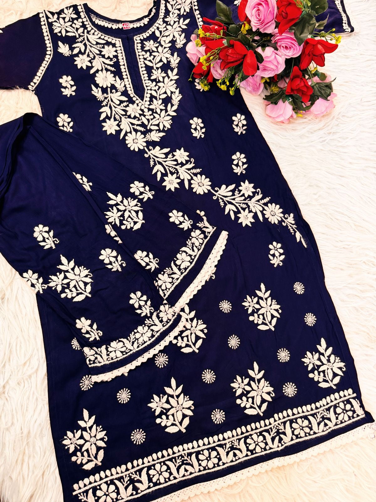 Handwork Heavy Modal Plazzo Combo