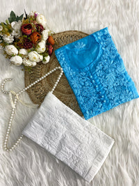 Khubsurat Chikankari Silk Organza kurta