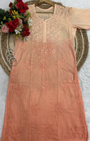 Premium Dobby Cotton Dyeable Dual Shade Kurtas With Free size Pant
